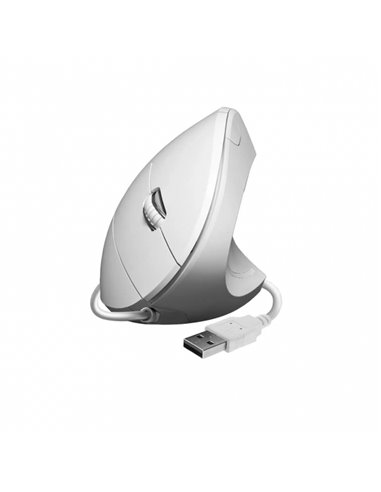 SubBlim - Souris Verticale USB Glide Vertical Ergo 1600dpi - 5 Boutons - Utilisation Droitier - Coloris Blanc