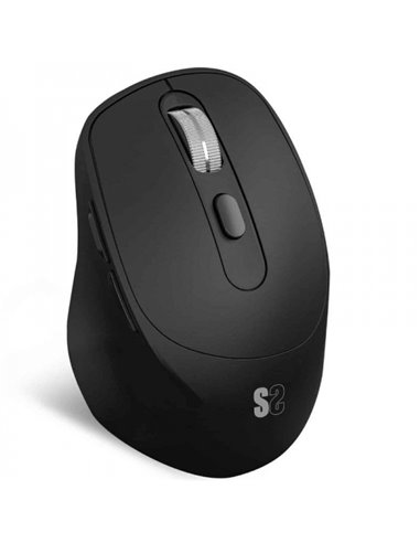 SubBlim - Souris Bluetooth sans fil Comfort Ergo Dual, USB 2,4GHz 2400dpi - 5 Boutons - Utilisation droitier - Couleur Noir