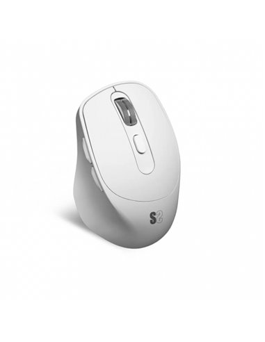 SubBlim - Souris Bluetooth sans fil Comfort Ergo Dual, USB 2,4 GHz 2400 dpi - 5 boutons - Utilisation droitier - Coloris Blanc