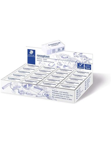 Staedtler - Gomme Rasoplast 526 B40 - Effacement de haute qualité - Déchets minimaux - Couleur blanche