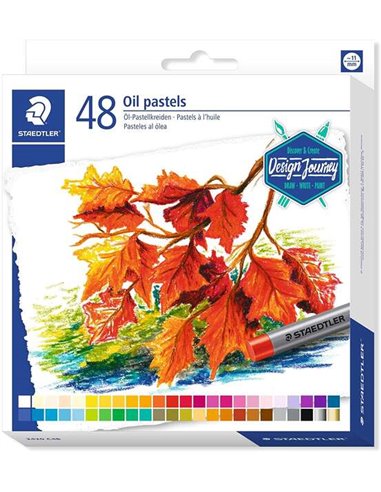 Staedtler - Pastels à l'huile 2420 Paquet de 48 cires douces - Résistance à la casse - Extrêmement brillant - Couleurs assorties