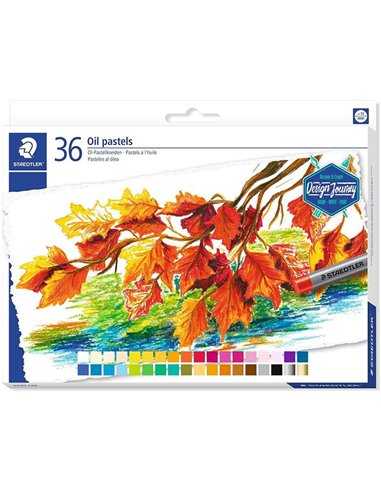 Staedtler - Pastels à l'huile 2420 Pack de 36 cires douces - Résistance à la casse - Extrêmement brillant - Couleurs assorties