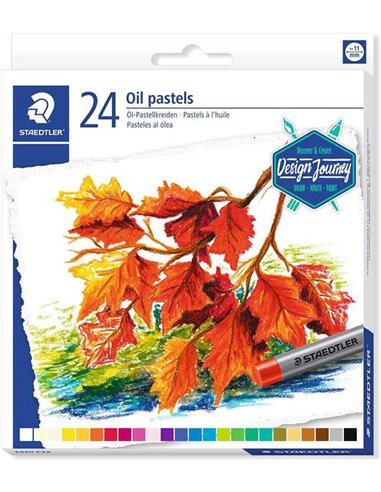 Staedtler - Pastels à l'huile 2420 Pack de 24 cires douces - Résistance à la casse - Extrêmement brillant - Couleurs assorties