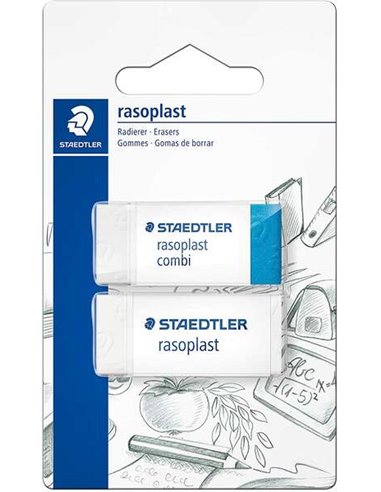 Staedtler - Pack de 1 Gomme 526 Rasoplast Combi + 1 Gomme 526 Rasoplast