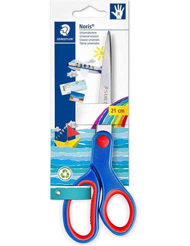 Staedtler - Ciseaux scolaires Noris 965 pour enfants - Acier inoxydable - Lisse et ergonomique - Coupe de qualité - Longueur 21 