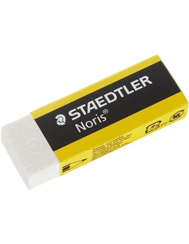 Staedtler - Gomme Noris 526 N20 - Haute qualité - Déchets minimes - Couleur blanche