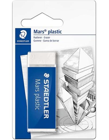 Staedtler - Gomme Mars Plastic 526 50 - Plastique - Haute Précision - Couleur Blanc