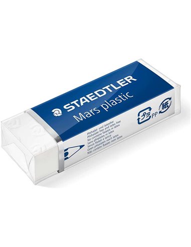 Staedtler - Gomme Mars Plastic 526 50 - Plastique - Haute Précision - Couleur Blanc