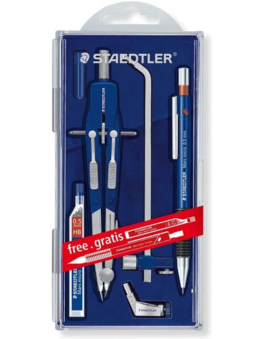 Staedtler - Boussole de précision Mars 552 02 - Diamètre maximum 350 mm - Boussole Rapid Aiuste - Pieds articulés - Aiguille int