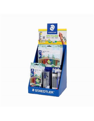 Staedtler - Présentoir de table avec 8 unités 185 C12, 5 unités 185 C24, 4 unités 550 60, 6 unités 308 S1 WP3 et 2 unités Gift 1