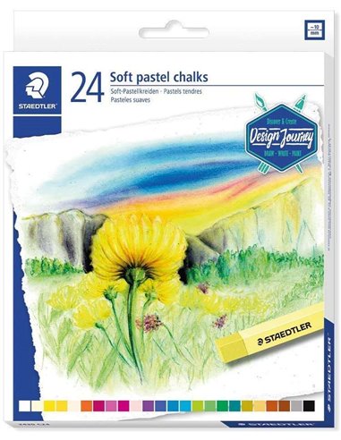 Staedtler - 2430 Pack de 36 craies pastel tendres - Excellentes pour mélanger les couleurs - Résistance à la luminosité - Couleu