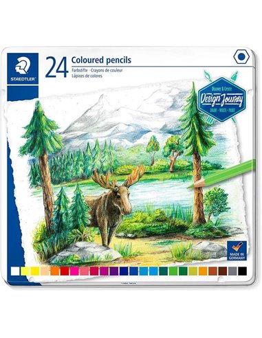 Staedtler - 146C Paquet de 24 Crayons de Couleur - Mine Souple - Couleurs Assorties