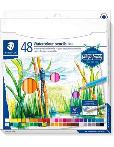 Staedtler - 146 10C Paquet de 48 crayons de couleur aquarelle - Incassables - Couleurs assorties