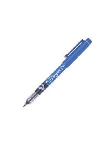 PILOT Stylo feutre pointe en nylon largeur de trait 0,6 mm encre liquide bleue V-SIGN PEN