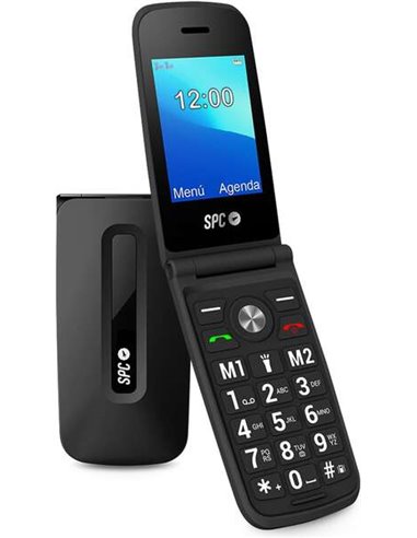 SPC - Titan Flip Phone - Design fonctionnel et élégant - Gros boutons et touches - Actions d'aide intelligentes - Accès direct à