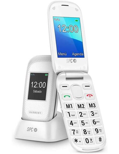 SPC - Téléphone Portable pour Seniors avec Gros Boutons - Coque et Boutons Rétroéclairés - Bouton SOS et Boutons de Numérotation