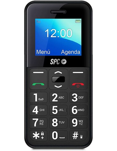 SPC - Téléphone Mobile avec Grandes Touches - Design Compact et Résistant - Bouton SOS - Configuration à Distance - Notification