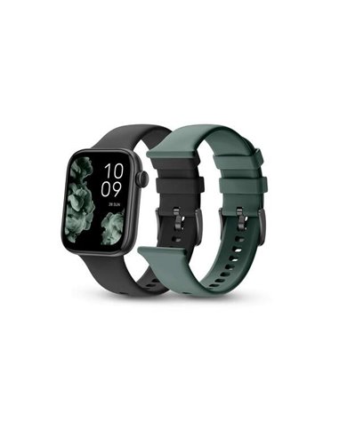 SPC - Smartee Duo 2 Montre Smartwatch Écran AMOLED Carré 1,78" - Plus de 100 Modes Sportifs - Surveillance de la Santé - Résista