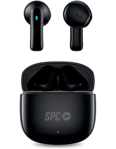 SPC - Casque sans fil Zion 2 Play True - Autonomie de la batterie 28 heures - Base de chargement USB-C - Contrôle tactile - Comp