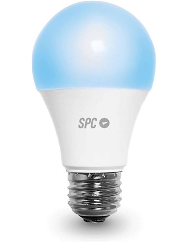 SPC - Ampoule Led E27 Wi-Fi Dimmable Aura 1050 - Environnements Personnalisables - Contrôle depuis l'APP SPC - Iot - Compatible 