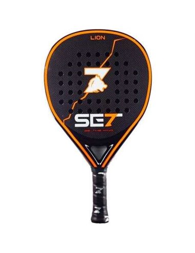 Ensemble - Raquette de Padel Lion - Forme de Larme - Cadre 100% Carbone - Face 100% Carbone 3K - Noyau en Caoutchouc Comprimé Ev