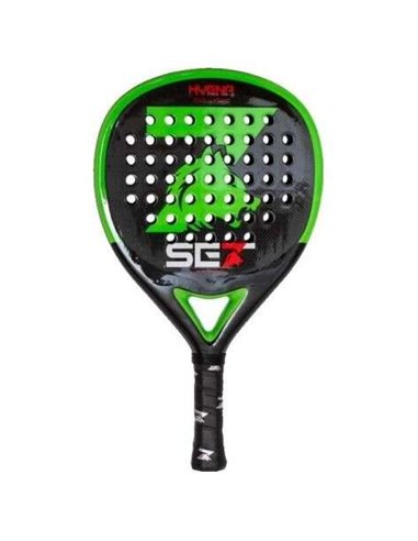 Ensemble - Raquette de padel Hyena - Forme ronde - Cadre 100 % carbone - Face 100 % carbone 3K - Noyau en caoutchouc Eva extra d