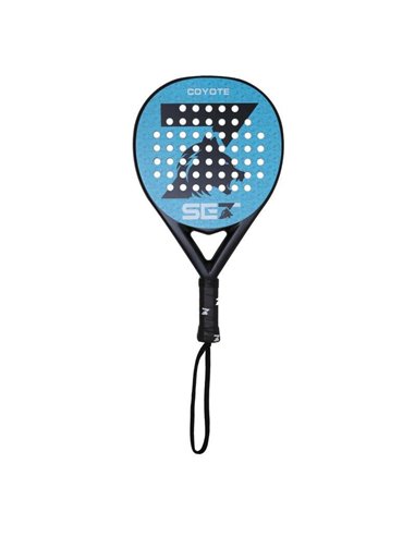 Ensemble - Raquette de padel Coyote - Forme ronde - Cadre et face 100 % fibre de verre - Noyau en caoutchouc Eva XtraSoft noir