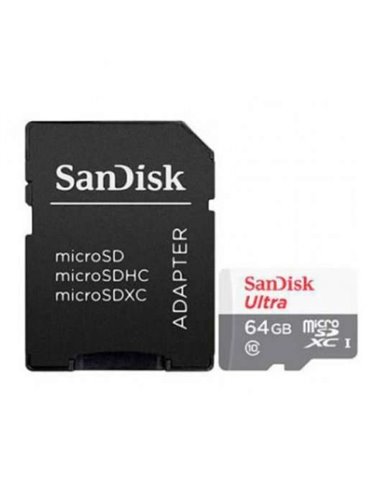 Sandisk - Carte Ultra Micro SDXC 64 Go UHS-I U1 Classe 10 100 Mo/s + Adaptateur SD