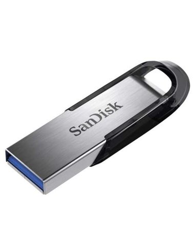 Sandisk - Clé USB 3.0 Ultra Flair 256 Go - Transfert jusqu'à 150 Mo/s - Design métallique - Couleur acier/noir (Pendrive)