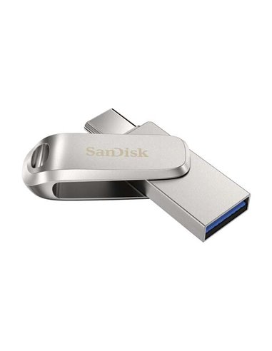 Sandisk - Mémoire Ultra Dual Drive Luxe USB-C et USB-A 64 Go - Lecture jusqu'à 150 Mo/s - Design métallique (Pendrive)