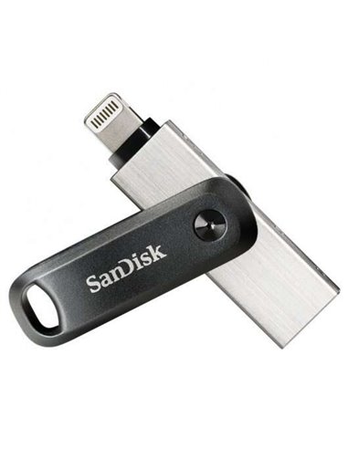 Sandisk - IXpand Go USB 3.0 et clé USB Lightning 64 Go - Design métallique/plastique - Couleur acier/noir (Pendrive)