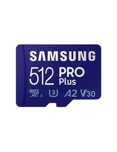 Samsung - Carte Micro SDXC PRO Plus 512 Go UHS-I U3 Classe 10 avec adaptateur