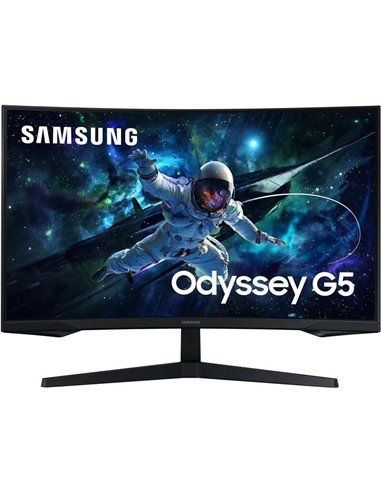 Samsung - Moniteur Odyssey G5 32" LED VA incurvé QHD 165 Hz FreeSync - Réponse 1 ms - Angle de vision 178º - HDMI, DisplayPort -