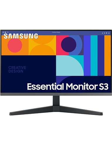 Samsung - Moniteur Essential S3 27" LCD IPS FullHD 1080p 100Hz Freesync - Réponse 4ms - Angle de vision 178° - HDMI, DisplayPort