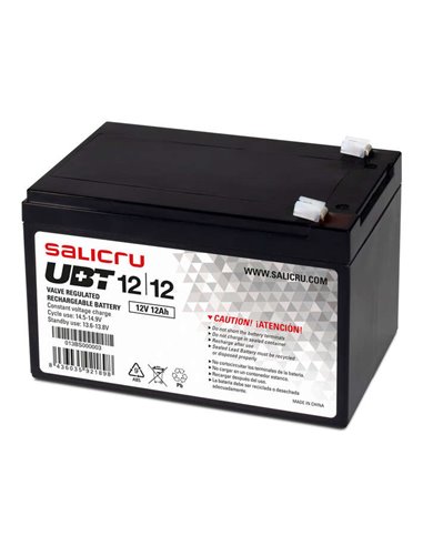 Salicru - Batterie AGM rechargeable UBT 12/12 12 Ah / 12 V - Couleur Noir