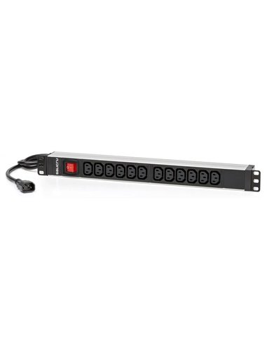 Salicru - Multiprise pour unité de distribution d'énergie SPS PDU - 12 prises IEC C13 - Couleur noire