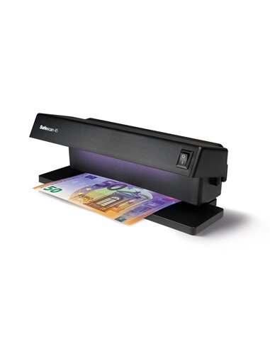 Safescan - Détecteur de faux billets UV 45 - Double lumière ultraviolette puissante 2x 6W - Convient aux permis de conduire, doc