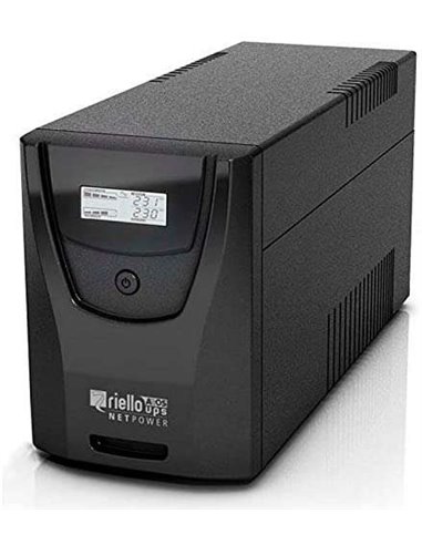 Riello - Net Power UPS 2000VA 1200W - Line Interactive Technology - USB, RS-232, 6x IEC 320