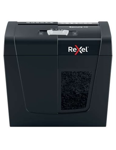 Rexel - Destructeur de Papier Manuel Secure X6 Coupe en Particules - Détruit jusqu'à 6 Feuilles - 10L