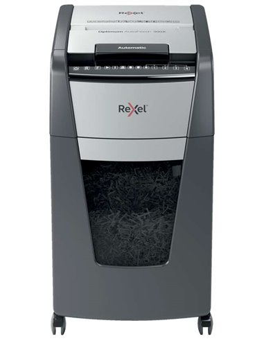 Rexel - Destructeur de particules automatique Optimum AutoFeed 300X - 34L - Alimentation automatique 300 feuilles - Fente manuel