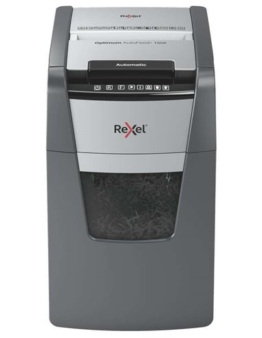 Rexel - Destructeur de particules automatique Optimum AutoFeed 130X - 44L - Alimentation automatique 130 feuilles - Fente manuel