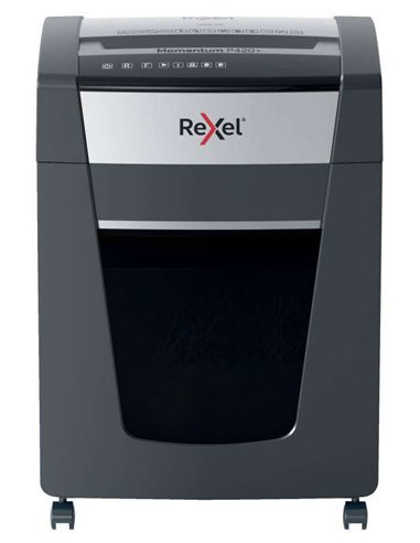 Rexel - Destructeur de papier Momentum P420+ pour couper les particules sans bourrage - 20 feuilles A4 - Niveau de sécurité P4 -