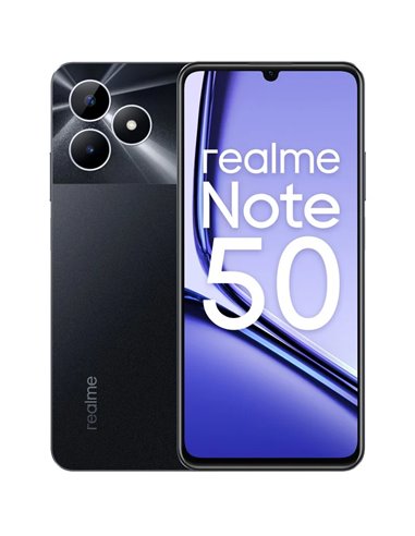 Realme - Smartphone Note 50 Écran 6,74" - 4 Go - 128 Go - Appareil photo principal 12MP - Batterie 5000 mAh - Couleur Noir