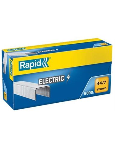 Rapid - Boîte électrique 44/7 robuste de 5000 agrafes 44/7 - Jusqu'à 70 feuilles - Fil renforcé galvanisé