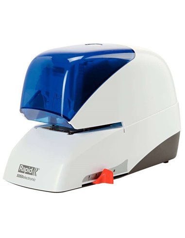 Rapid - Agrafeuse électrique Supreme R5050E - 50 feuilles - Chargement de cartouches - Durable - Blanc/Bleu