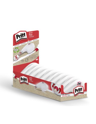 Pritt - Ruban Correcteur Eco Flex Roller 4,2 mm x 10 m - Ruban Recyclable - Corrections Précises - Application Ergonomique - Poi