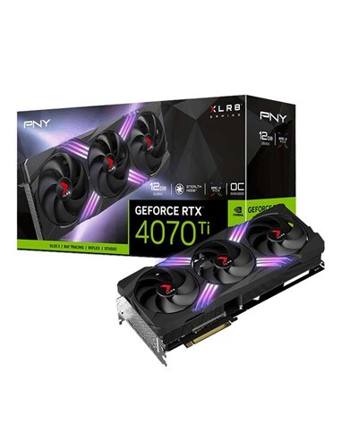 PNY - GeForce RTX 4070 Ti SUPER 16 Go XLR8 Gaming VERTO ? Triple ventilateur DLSS 3 - Éclairage Epic-X - PCIe 4.0, HDMI, Display