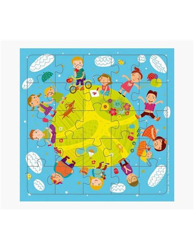 Pictura - Carte puzzle - 15,5x15,5 cm - Thème enfants - 25 pièces - Avec enveloppe blanche - Certification FSC