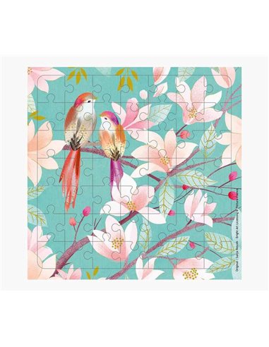 Pictura - Carte puzzle - 15,5 x 15,5 cm - Thème oiseau - 49 pièces - Comprend une carte pliée et une enveloppe blanche - Certifi