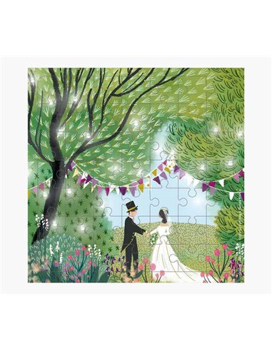 Pictura - Carte Puzzle - 15,5x15,5 cm - Thème Mariage - 49 pièces - Carte pliée incluse - Emballée sous cellophane - Enveloppe b